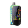 DL 6.0 Crackle 510 Battery: Compact vape with a cracked green panel, black front, neon patterns, clear pod, and LED for precision control.