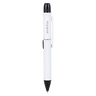 DL Scribe 510 Vape Pen Battery: White pen-shaped device with black tip, slider, clip, and cap, featuring discreet multi-functionality for vaping and writing.