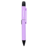 DL Scribe 510 Vape Pen Battery, purple-anodized, features a ballpoint tip, black clip, cap, and integrated LED module for versatile functionality.