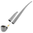 Disassembled 510 DL Wizard Pipe VV Vaporizer, showcasing the bowl with heating assembly, golden oil cartridge, and two wood-textured tube sections for mouthpiece assembly.