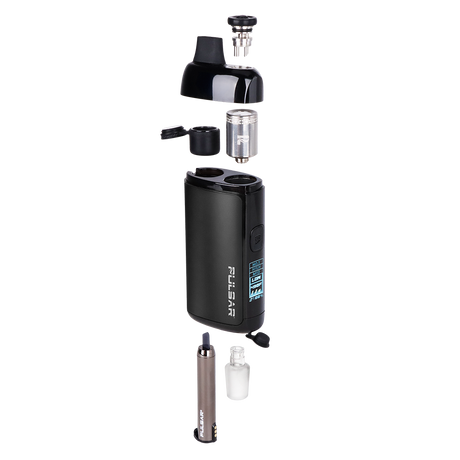 Pulsar Chorus Vaping device with various components on a white background