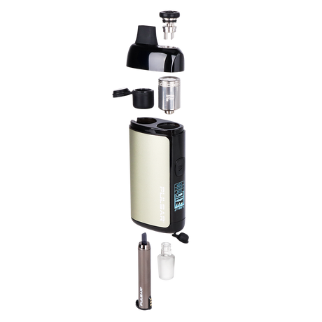 Pulsar Chorus vaporizer with its components on a white background