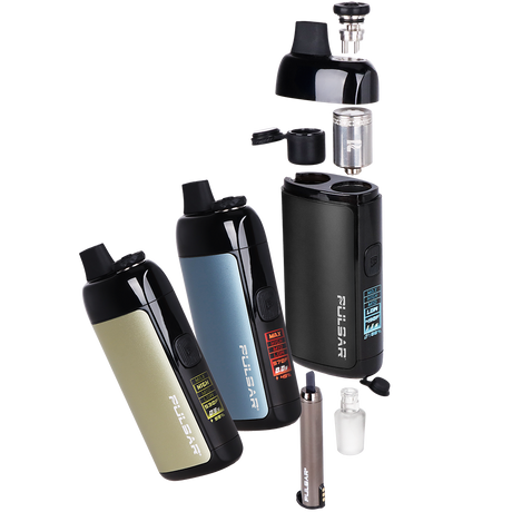 Pulsar Chorus vaping device components on a white background
