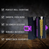Cone Mold CannaMold - Fits 1g, showing a black and purple device designed for crafting slow-burning, evenly packed smoking cones, enhancing your smoking experience.