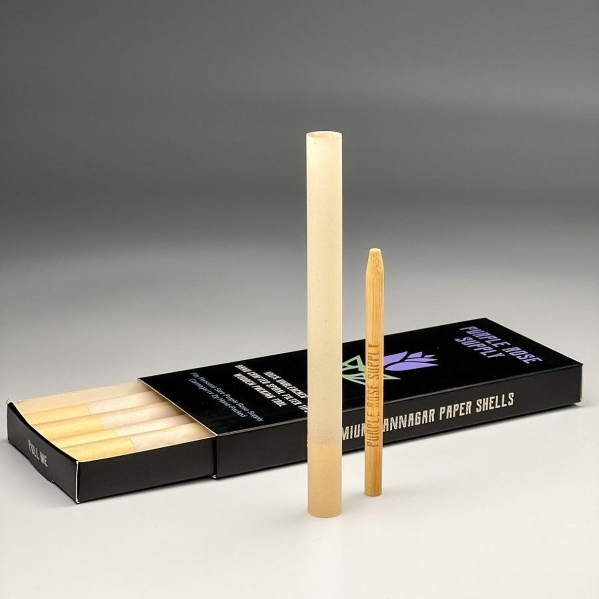 Personal Shell Cones - Carton of 13 showing a sleek box containing pre-formed paper shells designed for crafting premium Personal Cannagars or hand-packed smokeables.