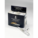 Rolling Glue Box - 4 ml - Carton of 24 with two visible glue tubes, featuring built-in brushes for precise, spit-free application, ideal for smoke shops.