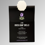 Small Shell Cones - Carton of 20, featuring black packaging with a purple flower, designed for creating premium cannagars or hand-packed for a custom smoking experience.