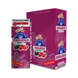 Hemparillo Wraps - Berries - Carton of 15, featuring hemp-based wraps with a mixed berry flavor, highlighted by close-up raspberry imagery on packaging.