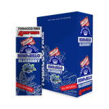 Hemparillo Wraps - Blueberry - Carton of 15, featuring sleek blue packaging with white text, ideal for tobacco-free, sweet, fruity smoking experiences.
