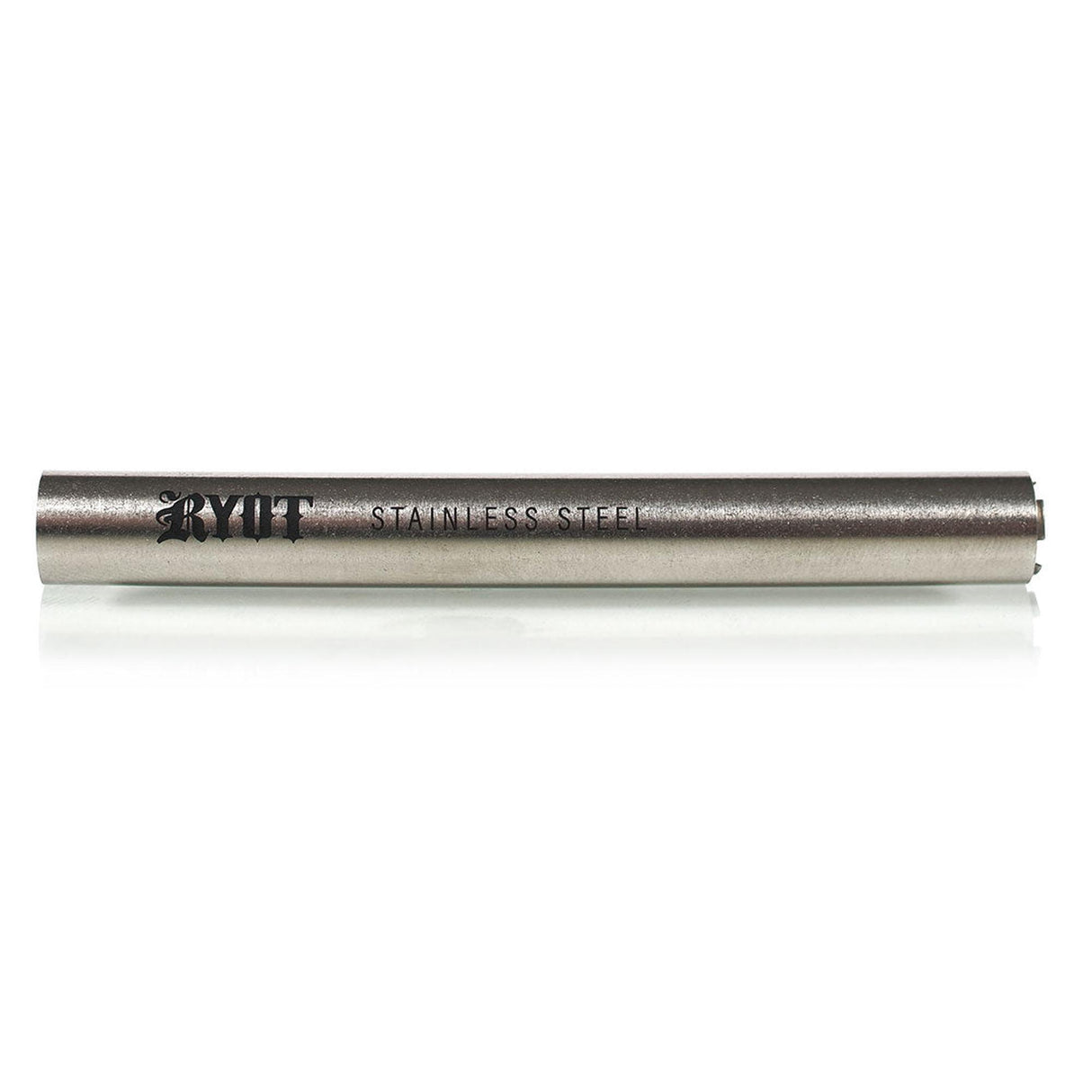 Super Slim Aluminum Dugout - Powder Coated - Black with integrated stainless steel one hitter, magnetic lid, and ergonomic design for on-the-go use.