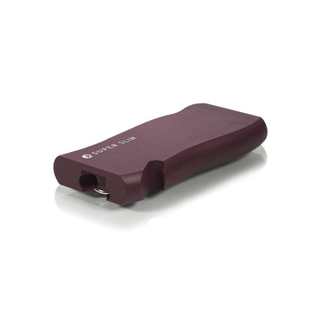 Super Slim Aluminum Dugout - Powder Coated - Black: Ultra-thin gadget with key loop, featuring magnetic lid and ergonomic design for compact key and EDC item storage.