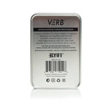 VERB 510 Thread Battery in a silver metal box with black text, featuring a barcode, designed for 510 threaded cartridges with multiple power modes and magnetic adapters.