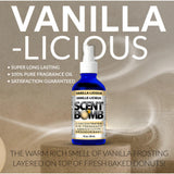 Scent Bomb Concentrated Air Freshener - 1 oz bottle with white label, ideal for lasting 48-hour fragrance; visually captures the product's sleek design.