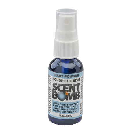 Concentrated Air Freshener - 1 oz: Blue bottle with white cap, offers long-lasting scent without alcohol, ideal for home, car, or office use.