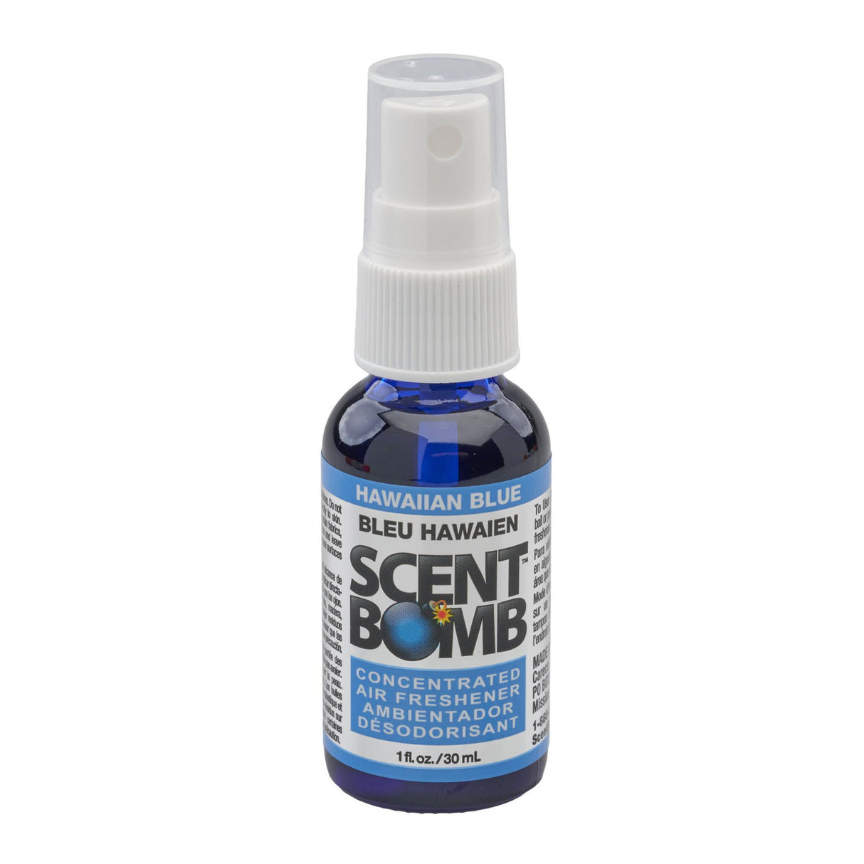 Concentrated Air Freshener - 1 oz bottle with white cap, featuring a close-up label, designed for long-lasting, pure fragrance without alcohol enhancers.