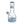 soft glass core bong clear glass with blue accents on a white background