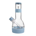 soft glass core bong clear glass with blue accents on a white background