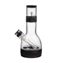 soft glass core bong clear with black accents on a gray background