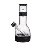 soft glass core bong clear with black accents on a gray background