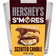 Scented Candle - Hershey’s Smores (24 Hour Burn Time) in a glass tumbler, featuring a label, capturing the aroma of s’mores with a single wick.