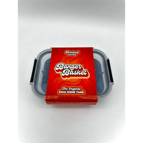 TRIBAL BANGER BASKET in a plastic container with a red label featuring white text, showcasing the product's packaging and branding.