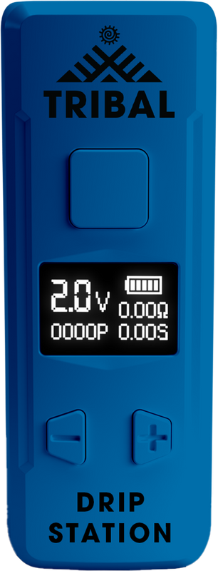 Pro Digital 510 Thread Battery with digital display, large firing button, adjustable voltage, puff counter, and arrow-marked adjustment buttons for drip atomizers.