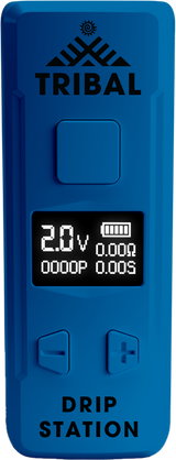 Pro Digital 510 Thread Battery with digital display, large firing button, adjustable voltage, puff counter, and arrow-marked adjustment buttons for drip atomizers.