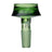 Cauldron Flower Bowl - 10mm, a green-tinted glass adapter for water pipes, features a flared top, reinforced neck, and a 10mm ground-glass joint for universal use.
