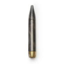 Vessel Helix Premium One Hitter: black, pen-shaped vaporizer with contour-line graphics, gold knurled base for cartridge attachment, featuring innovative airflow-enhancing design.