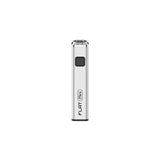 Yocan Flat Mini 510 Battery with square button, silver rectangular design, ideal for portability, featuring a durable aluminum body and rubberized grip.