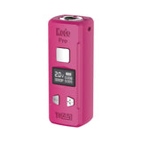 Kodo Pro Digital 510 Battery displays OLED screen, fire button, voltage controls, and 510 connector, showcasing its compact design for customizable vaping.