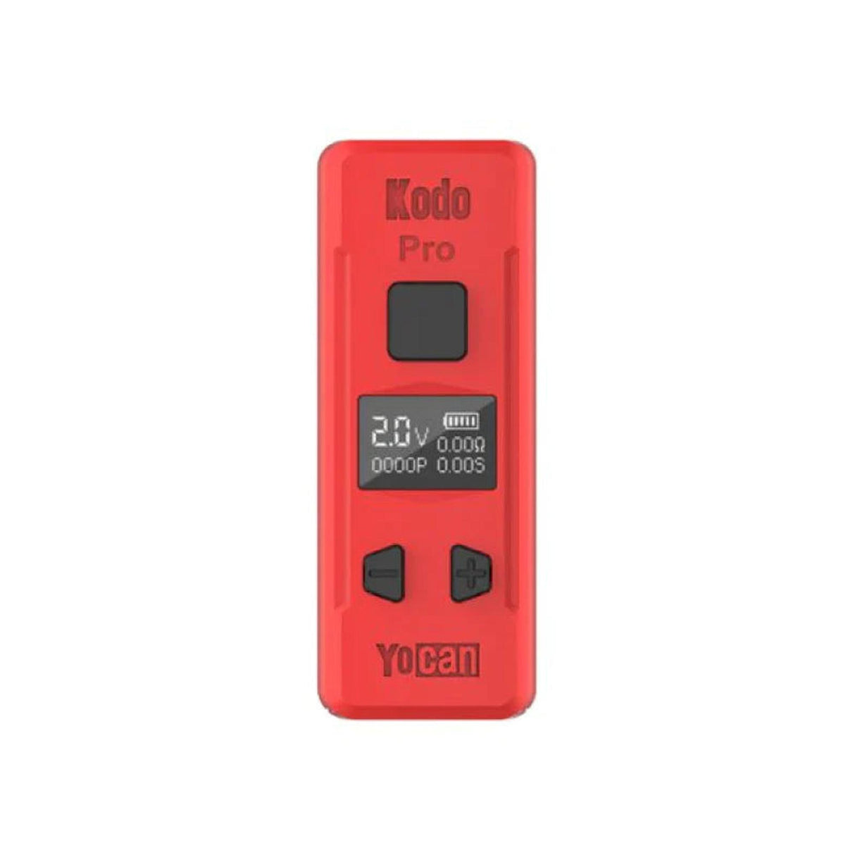 Kodo Pro Digital 510 Battery featuring an OLED display, voltage settings, and adjustable buttons, ideal for portable, customizable vaping with 510-thread compatibility.