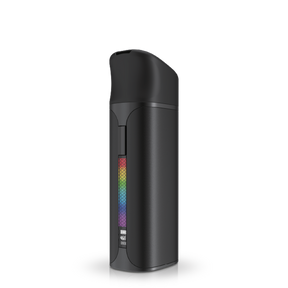 Yocan Pocket Concentrate Vaporizer - Black, featuring a compact cylinder design with rainbow label, showcasing advanced Cloud³ chamber and OLED screen for precision vaping.