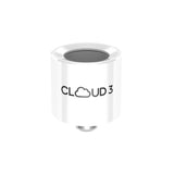 Replacement Coils For Yocan Pocket Concentrate Vaporizer: Small white cylindrical metal coil with CLOUD 3 marking, threaded connector for easy installation in vaporizer.