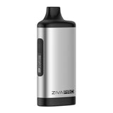 Ziva Pro Smart Vaporizer Mod 510 Thread Battery, featuring a sleek silver and black design, highlighted by its cylindrical shape and visible OLED screen. Sold as a carton of 10.