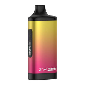 Ziva Pro Smart Vaporizer Mod, sleek design, close-up view of its portable, durable build. Ideal for concentrates and oils, featuring auto-draw and magnetic connection.