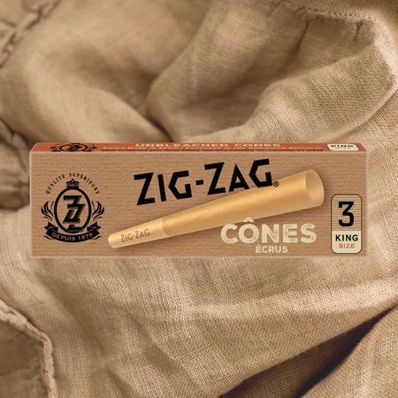 Zig-Zag Pre-Rolled Unbleached Cones King Size