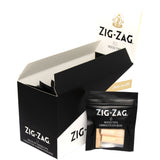 Rolling Paper Tips - Wood - Pack of 12: Black and white packaging containing wooden tips designed for enhancing smoking experience by improving filtration and airflow.