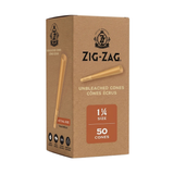 Zig-Zag Mini Bulk Unbleached 1 1/4 Cones - 50 pack